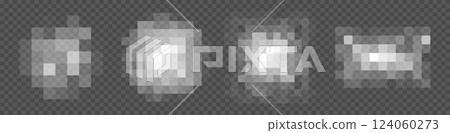 Pixelated blur effect for censoring sensitive explicit content. Common in media, social, moderation tools to obscure inappropriate or private visuals. Digital censorship filter. Vector illustration Pixelated blur effect for censoring sensitive explicit content. Common in media, social, moderation tools to obscure inappropriate or private visuals. Digital censorship filter. Vector illustration 124060273