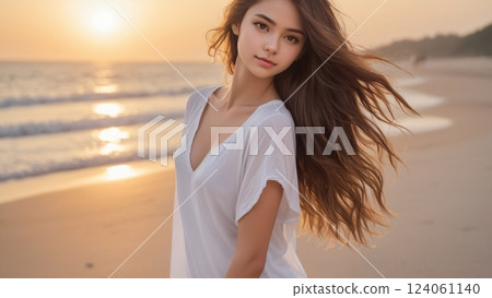 被夕陽照亮的女人 被夕陽照亮的女人 124061140