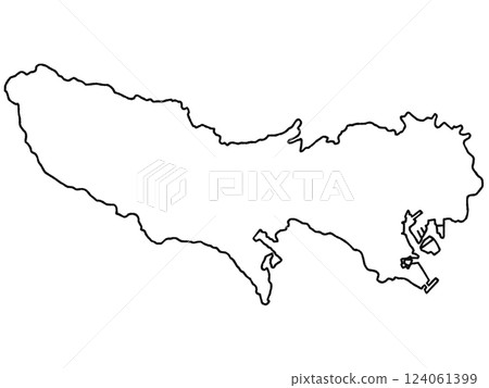 東京關東的略顯鬆散的白色地圖 東京關東的略顯鬆散的白色地圖 124061399