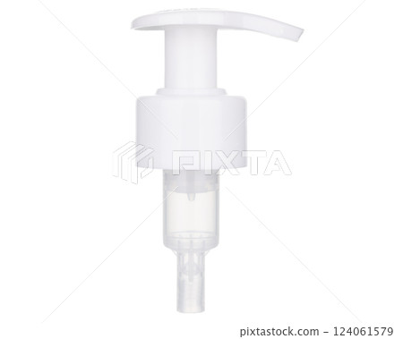 White Plastic Dispenser Pump for Bottles White Plastic Dispenser Pump for Bottles 124061579