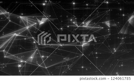 具有深度網路拓撲的網路空間 - 黑色 124061785