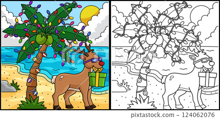 Christmas in July Coconut Christmas Tree Reindeer  124062076
