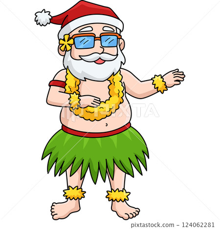 Christmas in July Santa Hawaiian Dance Clipart Christmas in July Santa Hawaiian Dance Clipart 124062281