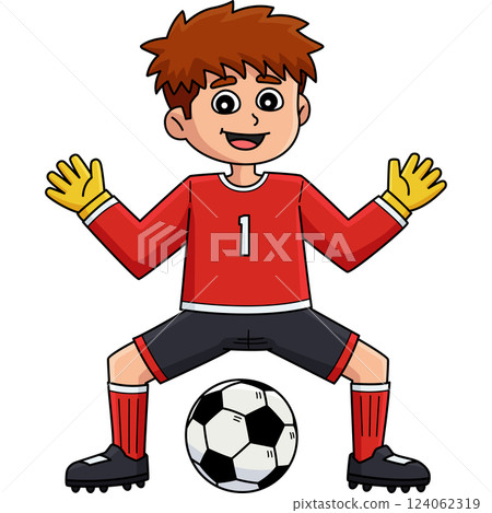 Male Soccer Player Goalkeeper Cartoon Clipart Male Soccer Player Goalkeeper Cartoon Clipart 124062319