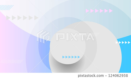 Technology geometric minimal background with circles and arrows 124062938
