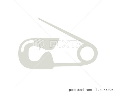 Illustration of an open safety pin Illustration of an open safety pin 124063296