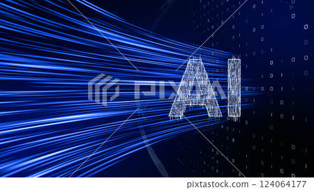 未來環境中投射的數位 AI 全像圖、機器學習演算法和神經網絡 未來環境中投射的數位 AI 全像圖、機器學習演算法和神經網絡 124064177