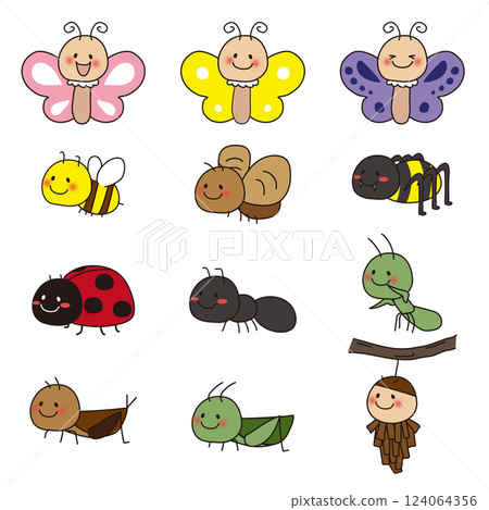 Cute insects set 124064356