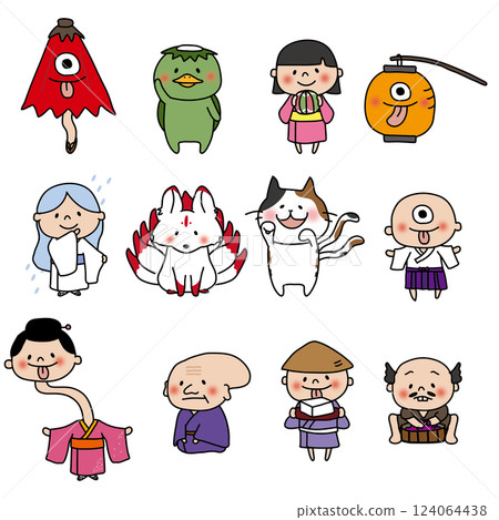 Summer ghosts and monsters set 124064438