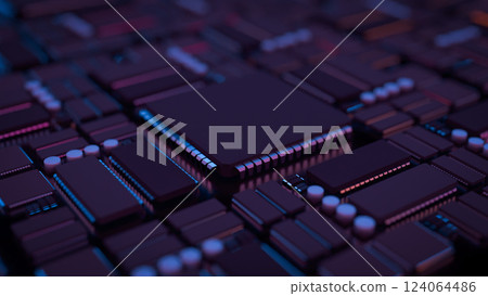 The Mother Board for Technology concept 3d Rendering. 124064486