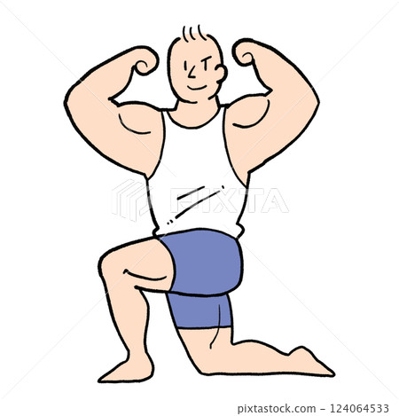 男子氣概的男人的插圖 124064533