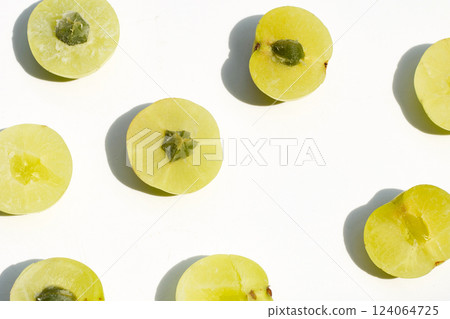 Emblica on a white background. Top view Emblica on a white background. Top view 124064725