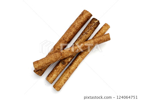 Burdock Root (Gobo) on white background. 124064751