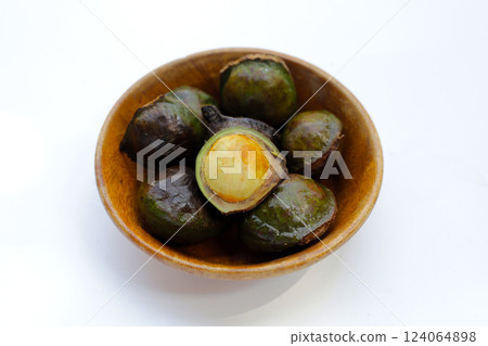 Djenkol fruit bean on white background 124064898