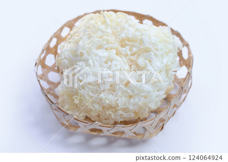 Tremella Mushroom on white background. Tremella Mushroom on white background. 124064924