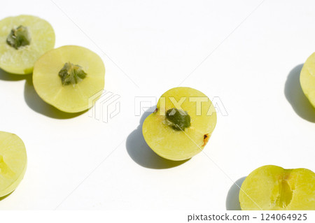 Emblica on a white background. Top view Emblica on a white background. Top view 124064925