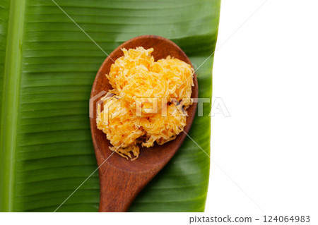 Thai crispy flossy sweet Eggs floss (Foi Thong Krob) 124064983