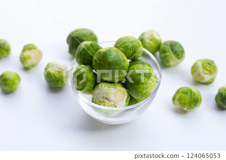 Fresh brussels sprouts. Organic vegetables 124065053
