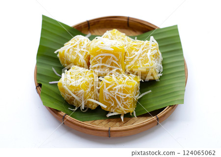 Steam pumpkin cake. Thai Desserts. Steam pumpkin cake. Thai Desserts. 124065062