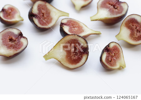 Fresh figs on white background. Fresh figs on white background. 124065167