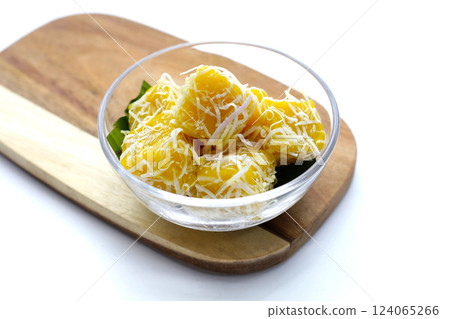Steam pumpkin cake. Thai Desserts. Steam pumpkin cake. Thai Desserts. 124065266