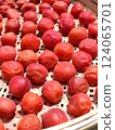 Drying plums in the sun on a sunny day 124065701