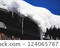 雪在屋頂上 124065787