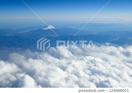 從天空看見的富士山 124066051
