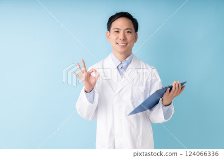 A white coat male A white coat male 124066336