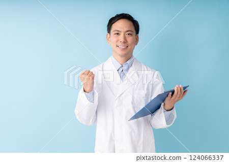 A white coat male A white coat male 124066337