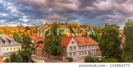 Scenic View of Wernigerode, Germany at Sunset 124066373