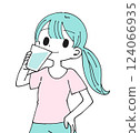 Women supplementing hydration 124066935