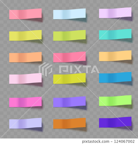 Colorful Paper Banners with Shadows. Vector 124067002