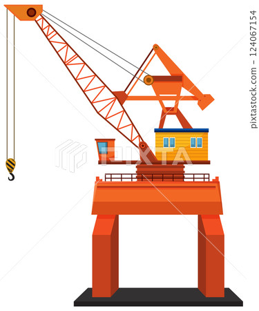 Industrial Crane at Shipping Port 124067154