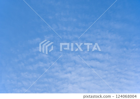 Blue sky scenery material [Sardine cloud] 124068004