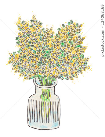 Mimosa in a vase Mimosa in a vase 124068169