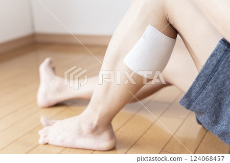 對小腿進行壓縮，壓縮，肌肉疼痛，身體部位 124068457