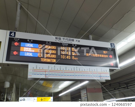 新宿、千代田線羅馬字電子標牌 新宿、千代田線羅馬字電子標牌 124068597