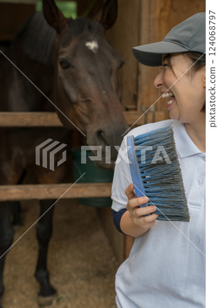 horse, female, lady 124068797