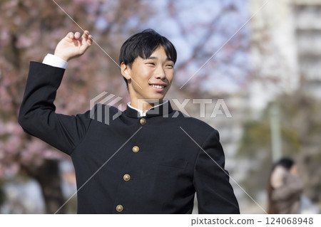 Male student in the baseball club Male student in the baseball club 124068948