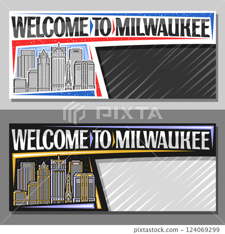 Vector layout for Milwaukee Vector layout for Milwaukee 124069299