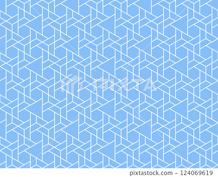 The geometric pattern with lines. Seamless vector background. White and blue texture. Graphic modern pattern. Simple lattice graphic design The geometric pattern with lines. Seamless vector background. White and blue texture. Graphic modern pattern. Simple lattice graphic design 124069619