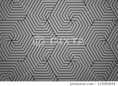 Abstract geometric pattern with stripes, lines. Seamless vector background. Gray and black ornament. Simple lattice graphic design Abstract geometric pattern with stripes, lines. Seamless vector background. Gray and black ornament. Simple lattice graphic design 124069649