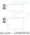 Operator female chat speech bubble illustration 124069828
