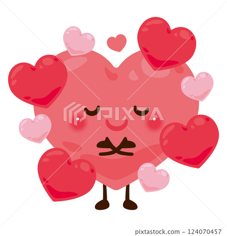 Heart character wrapped in love Heart character wrapped in love 124070457