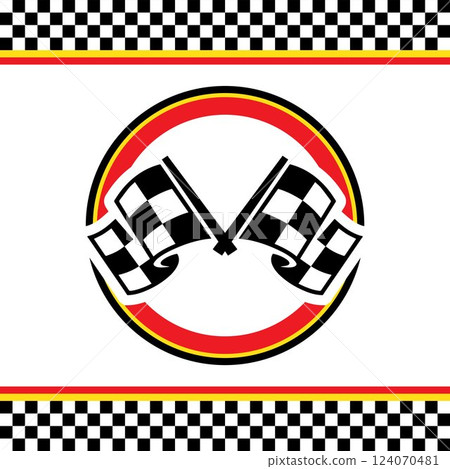 Checkered racing background - Stock Illustration [124070481] - PIXTA