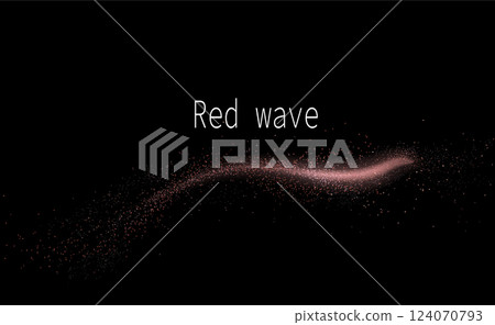 Copper arc with tinsel on black background, isolated design component 124070793