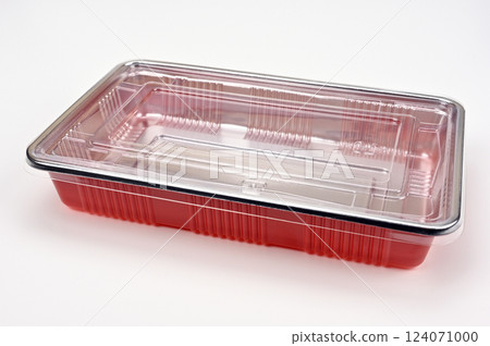 Transparent plastic container 01 124071000