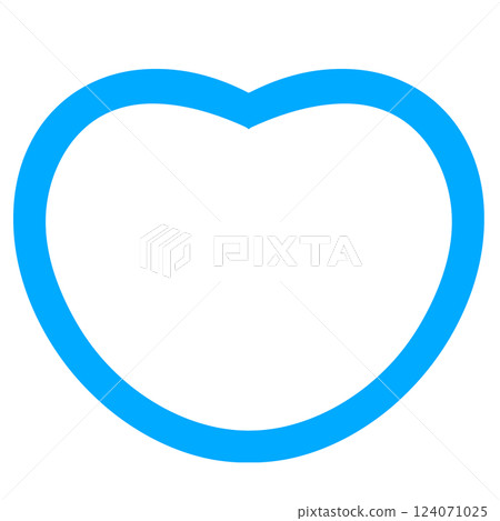 Blank stamp base illustration (heart-shaped) 124071025