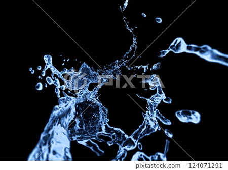 水花四濺，濺起水花，濺起水花 124071291